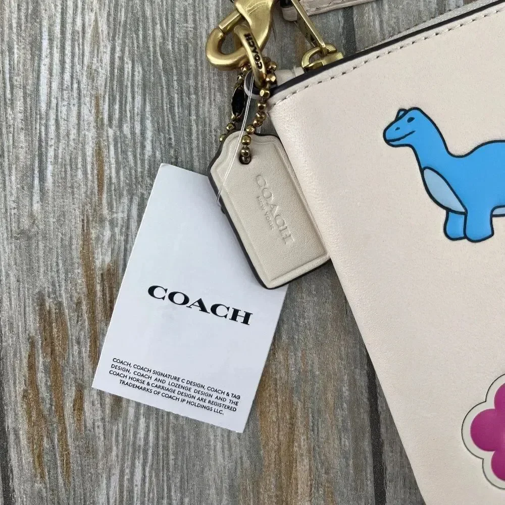 Coach Retail Sticker Print Essential Small Wristlet Wallet Bag Purse